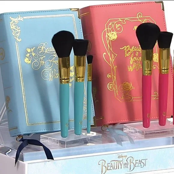 Disney Beauty And The Beast Makeup Bag & Makeup Brushes Clutch By Luke Henderson